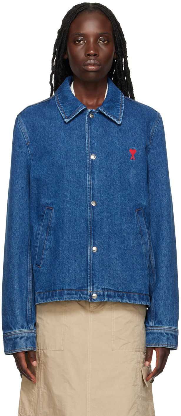 Яке AMI Denim Jacket Тъмно синьо | HJK205.DE0001, 0