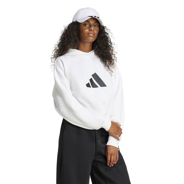 Суитчър adidas Performance Cropped Hoodie Бяло | JE0137, 3