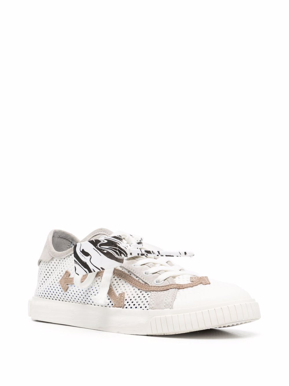 Кецове и обувки Off-White New Low Vulcanized Meshnet "White Beige" Бяло | OMIA213S21MAT0010161, 1