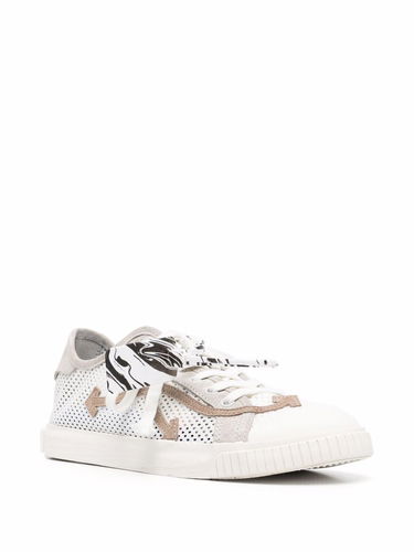 Кецове и обувки Off-White New Low Vulcanized Meshnet "White Beige" Бяло | OMIA213S21MAT0010161, 1