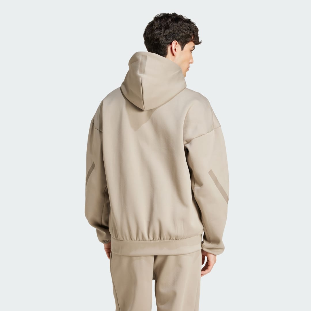 Суитчър adidas Performance Z.N.E. Full-Zip Hoodie Бежово | JC5495, 1