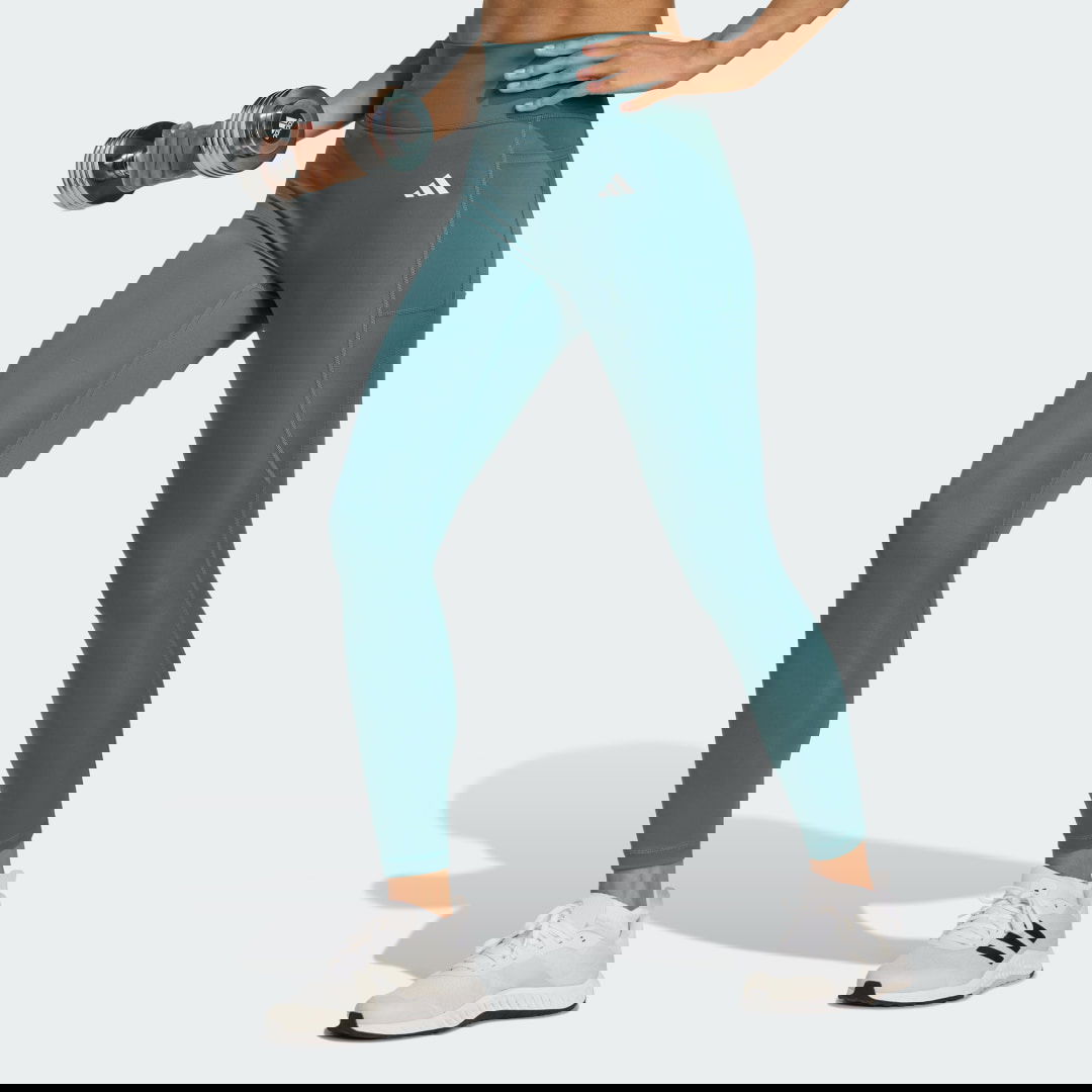 Клинове adidas Performance Optime Essentials No Front Rise Seam 7/8 Tights Зелено | JY4816, 0