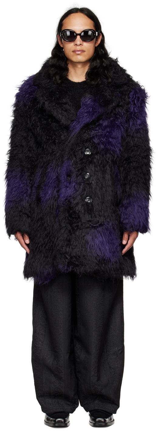 Палта Needles NEEDLES Faux-Fur Coat Лилаво | LQ099
