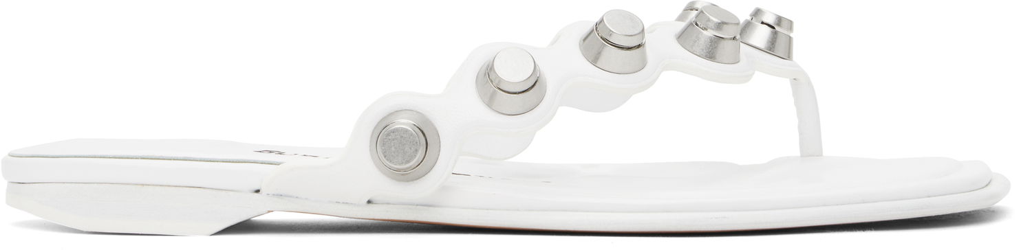 Кецове и обувки Alexander Wang Alexander Wang Rexa Thong Flat Sandals Бяло | 30225S008, 0