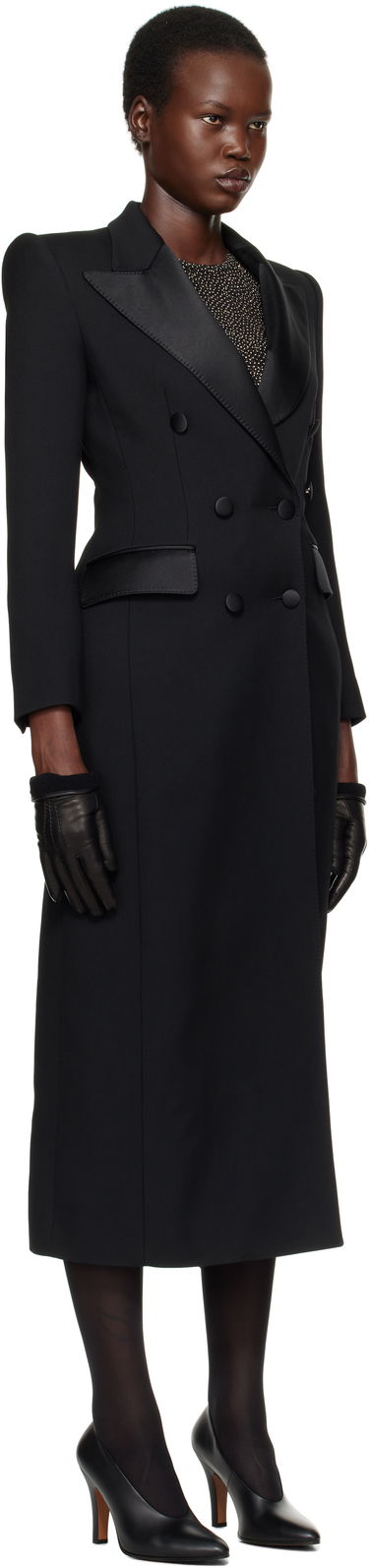 Тренчкот Dolce & Gabbana Dolce&Gabbana Double-Breasted Tuxedo Coat Черно | F0W2FT FU272, 1