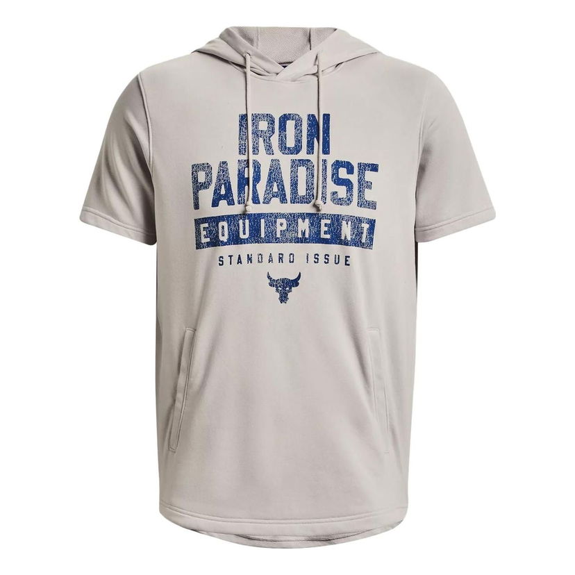 Суитчър Under Armour Project Rock Men's Terry Short Sleeve Hoodie Сиво | 1378018-289