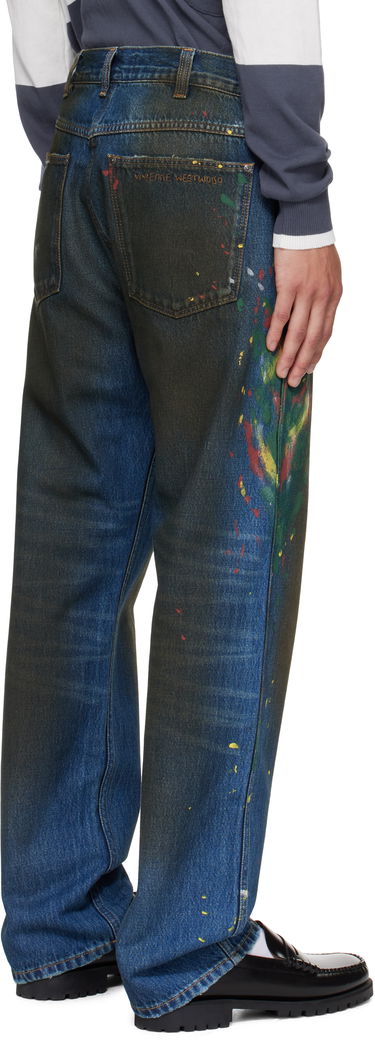 Дънки Vivienne Westwood Vivienne Westwood Ranch Paint Splatter Jeans Синьо | 3902000N-W0161-, 2