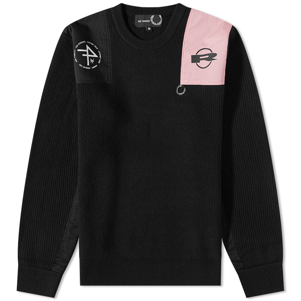 Пуловер Fred Perry x Raf Simons Printed Military Jumper Черно | SK4219-102, 0