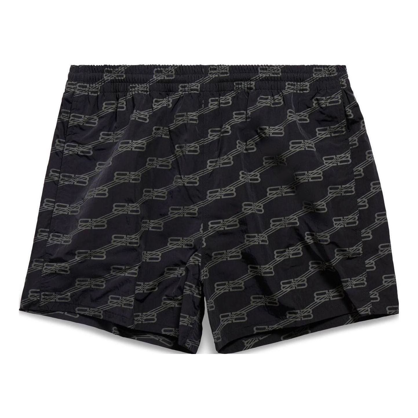 Къси панталони Balenciaga Logo Print Swim Shorts Черно | 6983194C0B21062, 0