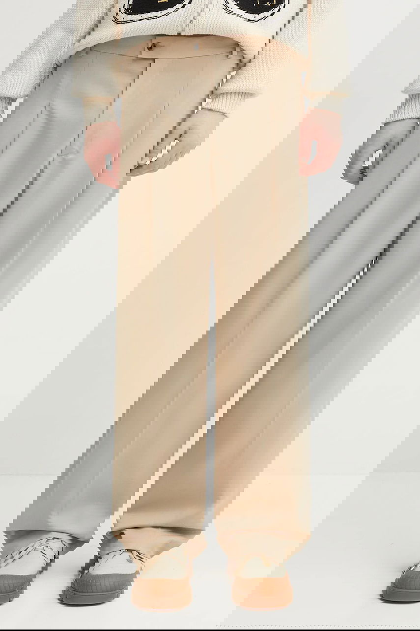 Панталони KENZO Kenzo Pleated Wool Chino Pants Бежово | FF65PA3689RZ, 0