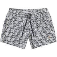 Бански Moncler Men's Monogram Swim Short Navy Тъмно синьо | 2C000-01-597DA-S70, 1