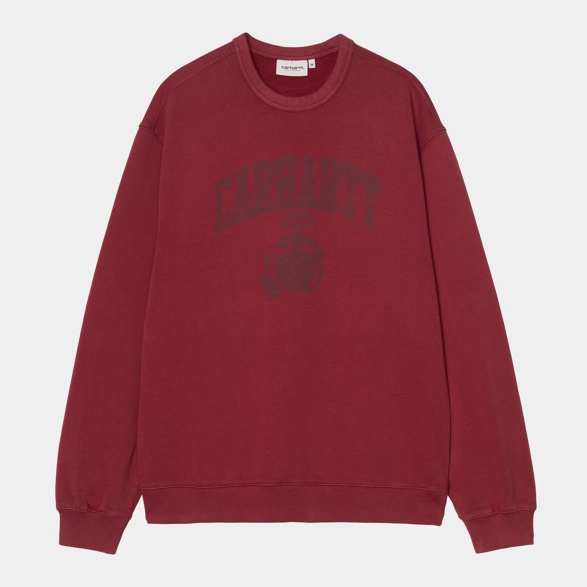 Суитчър Carhartt WIP Faded Pond Corps Sweatshirt heavy stone wash Бургунди | I036065_9, 0