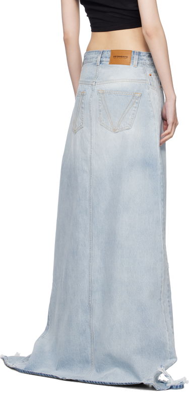 Пола VETEMENTS Vetements Destroyed Denim Maxi Skirt Синьо | WA66SK510L, 2