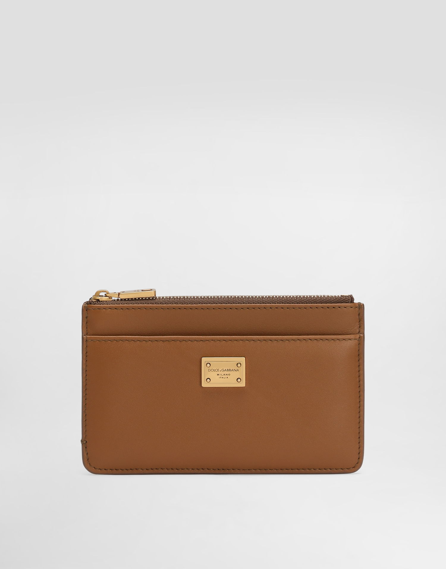 Портфейл Dolce & Gabbana Dolce & Gabbana Plongé Calfskin Card Holder Кафяво | BI1261A9S258Z093, 0