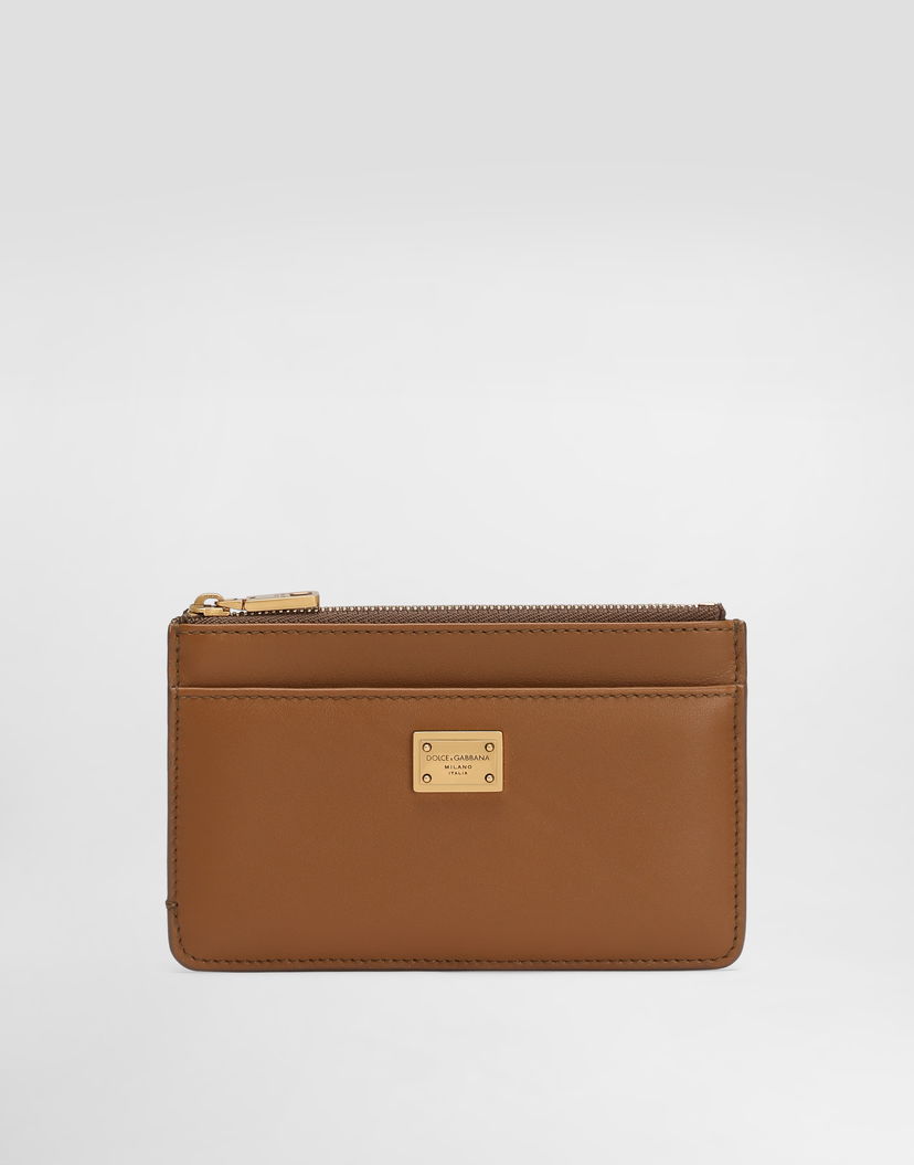Портфейл Dolce & Gabbana Dolce & Gabbana Plongé Calfskin Card Holder Кафяво | BI1261A9S258Z093