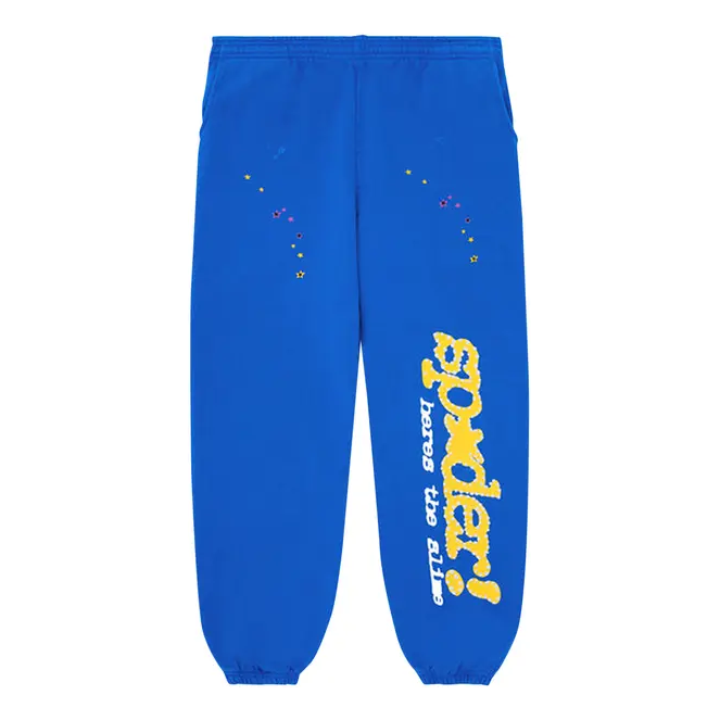 Спортни панталони Sp5der Sp5der Beree the Stars Sweatpants Синьо | SP5-MBLU-SWP
