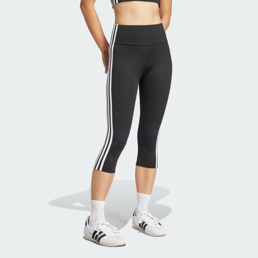 Клинове adidas Performance Adicolor 3-Stripes Capri Leggings Черно | JD5019, 0