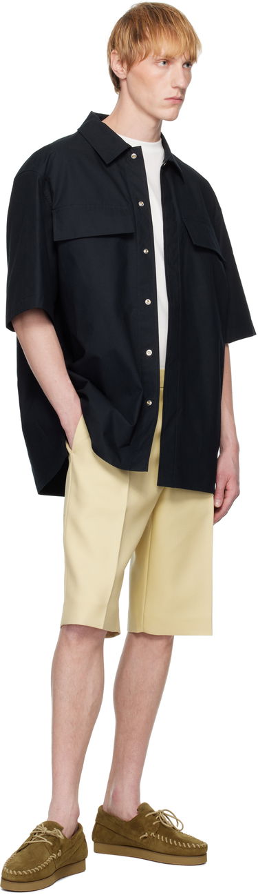 Риза Jil Sander Jil Sander Cotton Short Sleeve Shirt Черно | J47DL0163_J45296, 3