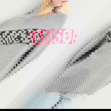 Пуловер Samsoe Samsoe Samsøe Samsøe Sakeiku Logo Knit Jumper Сиво | F25300175-CLR000337, 5