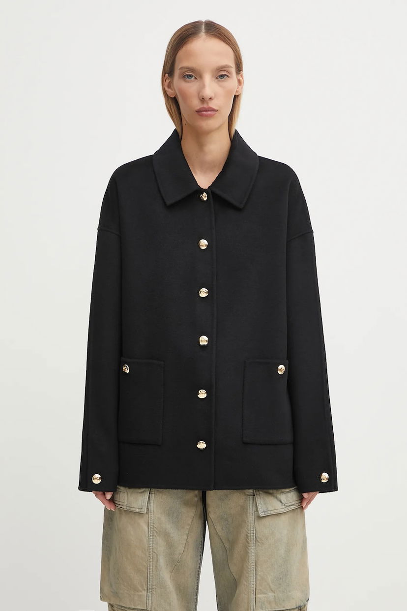 Яке Anine Bing Anine Bing Cashmere Blend Jacket Черно | A.01.10442