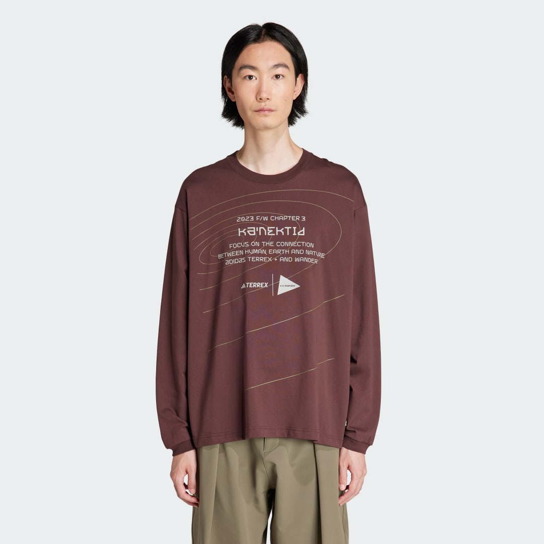 Тениска adidas Performance Terrex + and wander Xploric Бургунди | HZ0672, 0