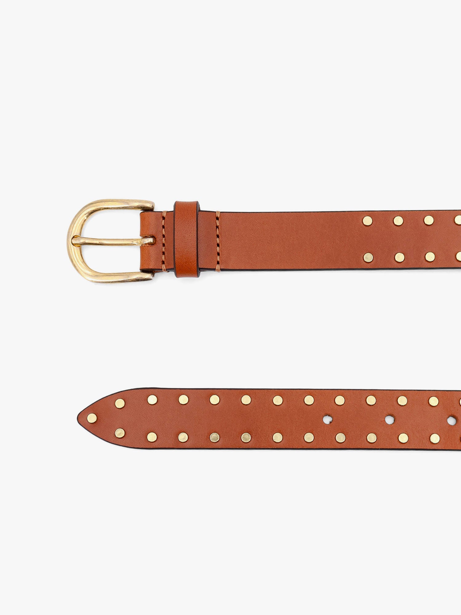 Колани ISABEL MARANT Isabel Marant Studded Leather Belt Кафяво | CE015CFAB1B21A23NL, 1