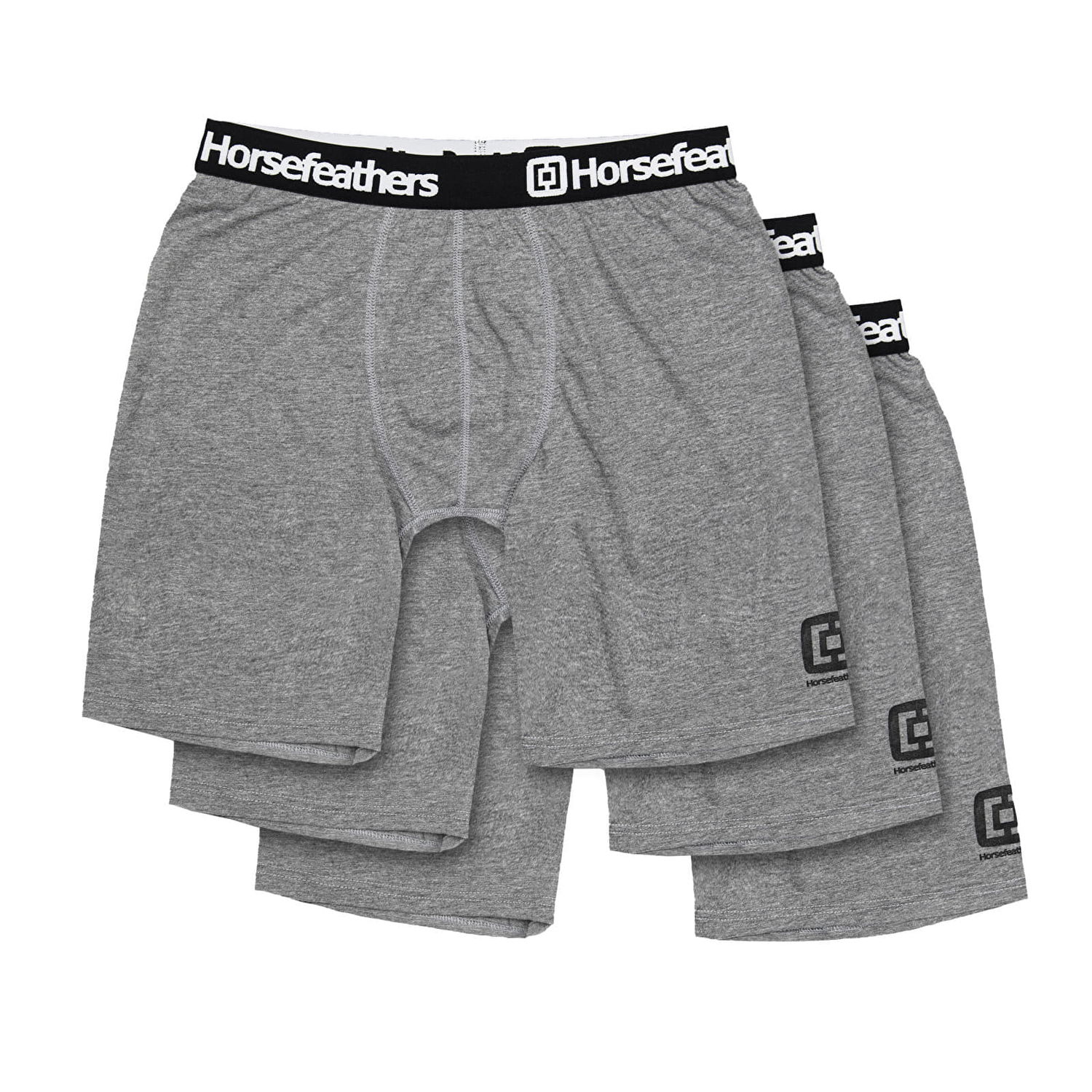 Боксерки Horsefeathers Boxers Dynasty Long 3-Pack Boxer Shorts Heather Gray Сиво | AM195C, 0