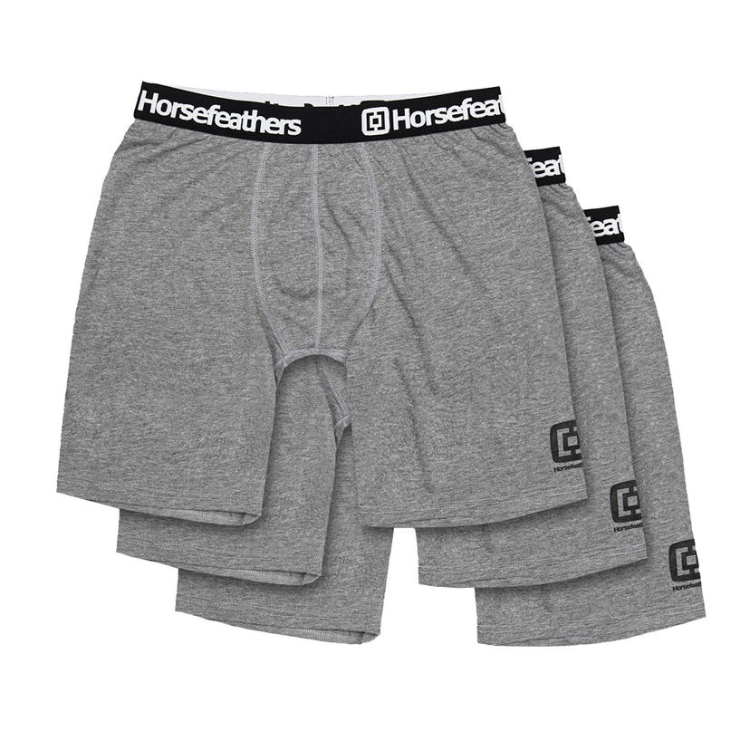 Боксерки Horsefeathers Boxers Dynasty Long 3-Pack Boxer Shorts Heather Gray Сиво | AM195C