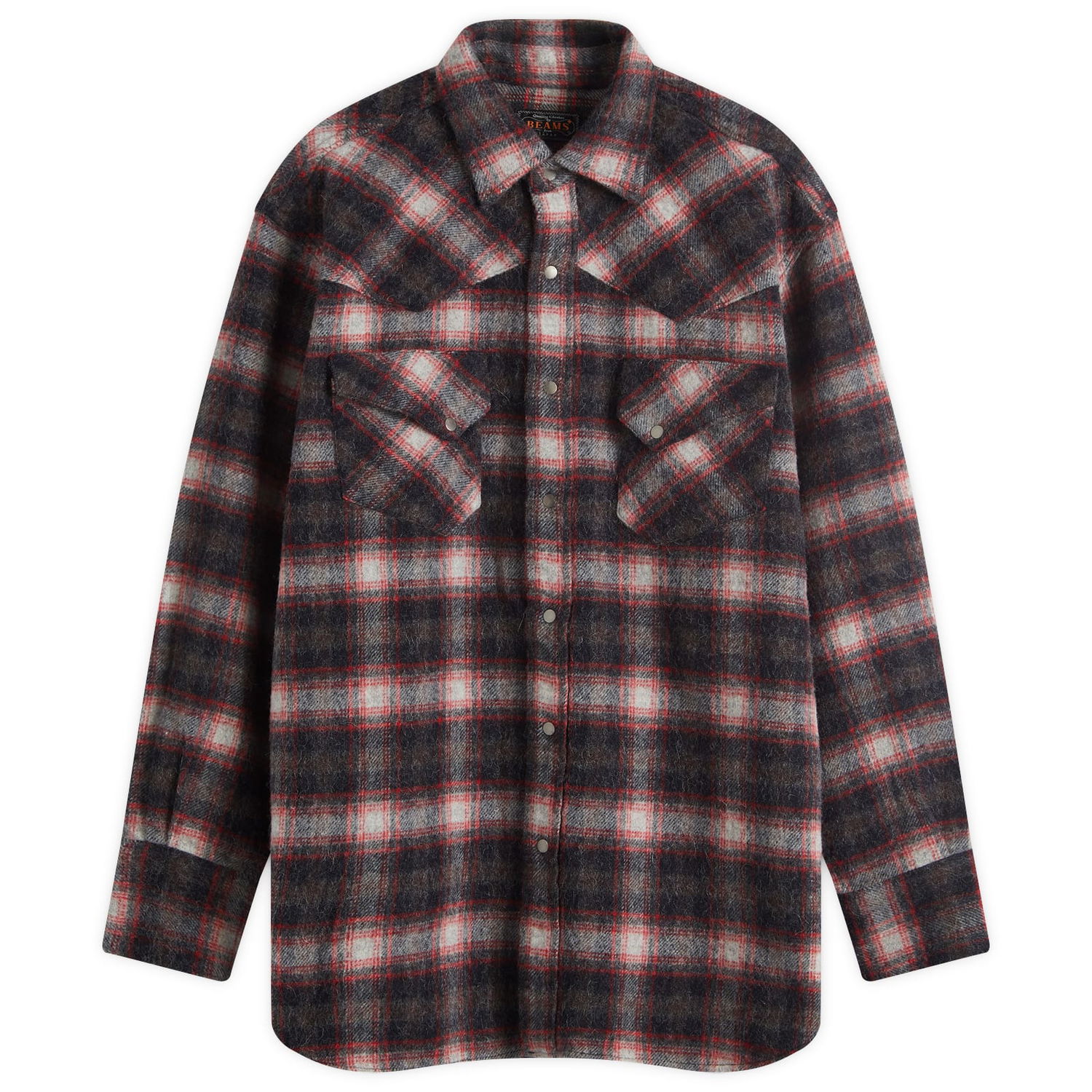 Риза BEAMS Beams Plus Western Wool Shirt, Size Large Многоцветен | 3811-0904-791-19, 0