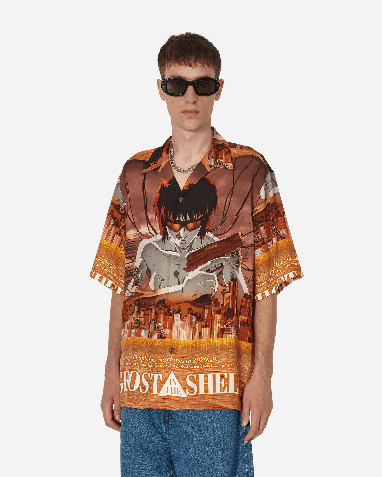 Риза WACKO MARIA Ghost In The Shell Hawaiian Shirt Многоцветен | GITS-WM-HI01 1, 1