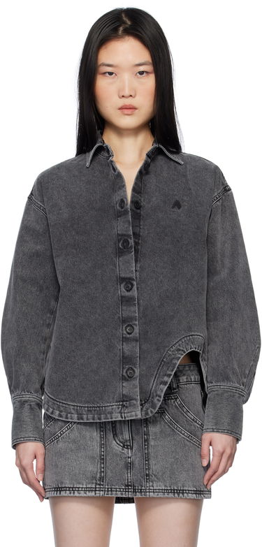 Риза The Attico Attico Eliza Denim Shirt Сиво | 250WCB00074 DDD104AA, 0