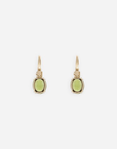 Обеци Dolce & Gabbana Anna Gold 18kt Earrings With Peridots Зелено | WEQA2GWPE01ZOO00, 2