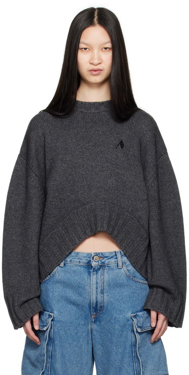 Пуловер The Attico Attico Embroidered Cropped Sweater Сиво | 248WCK107 KW046, 0