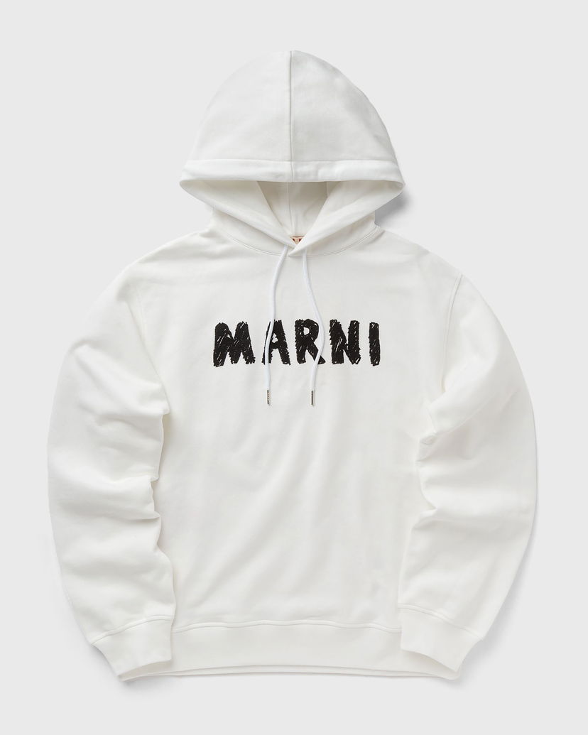 Суитчър Marni White Logo Hoodie Бяло | FUMU0137P2-LOW02