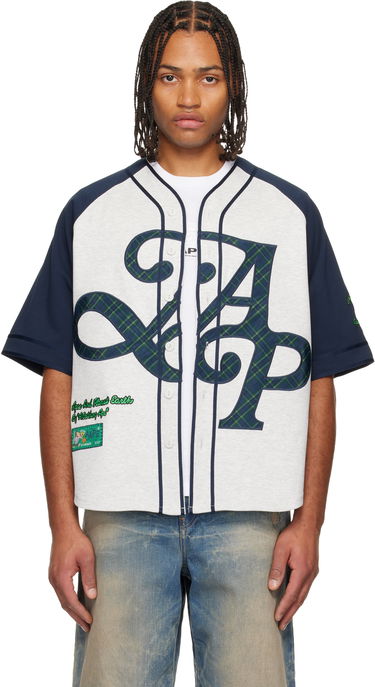 Риза AAPE by A Bathing Ape Fancy Plaid Script Baseball Shirt Многоцветен | AAPTEM1660XXNWH2, 0