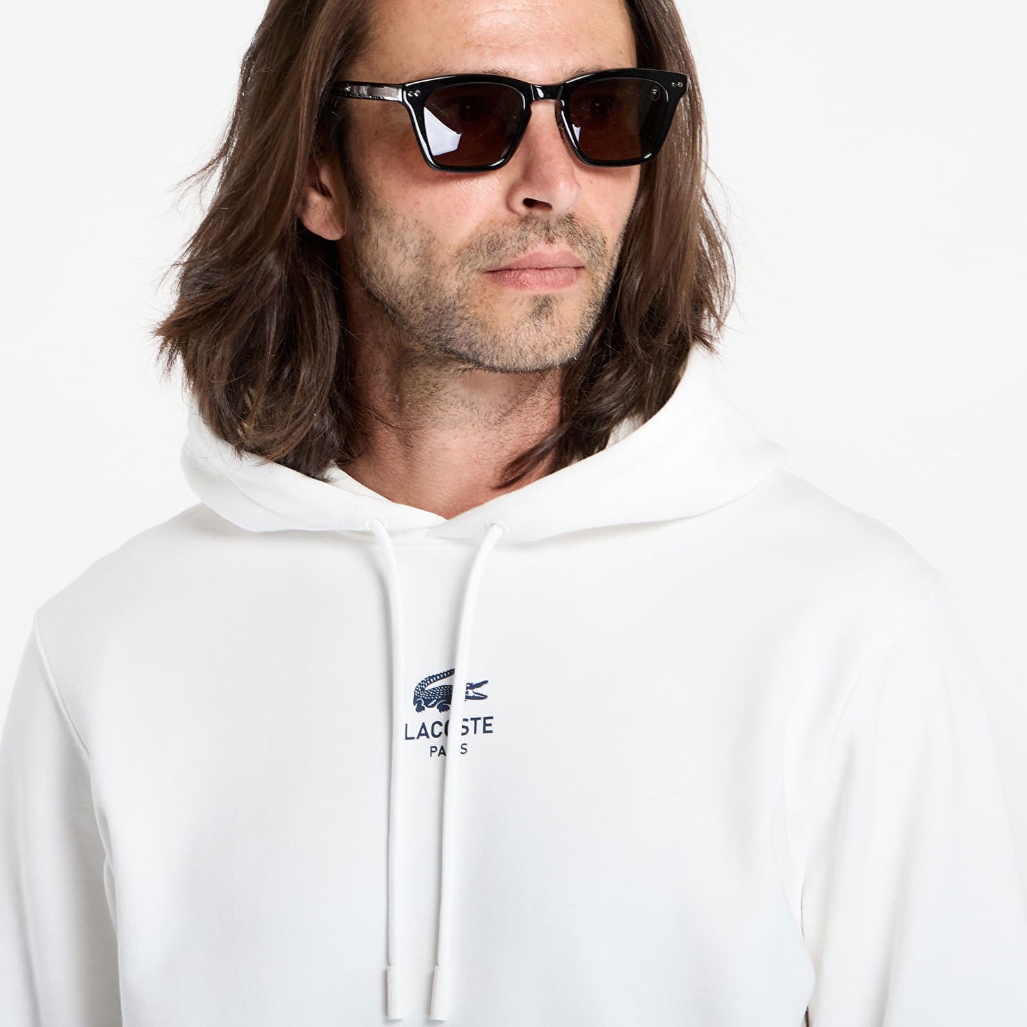 Суитчър Lacoste LACOSTE Men's Hoodie Бяло | SH2740 70V, 1