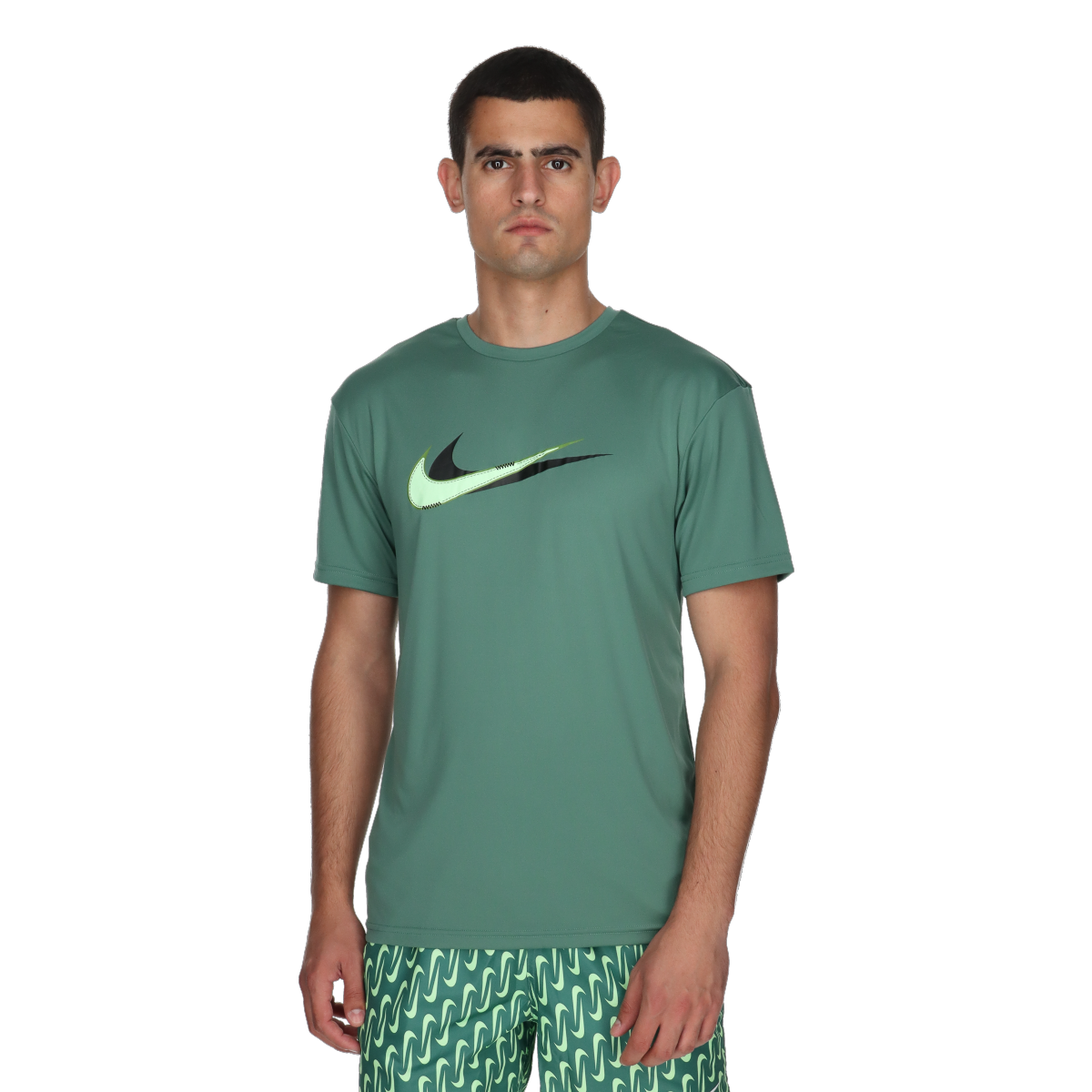 Тениска Nike Nike Stacked Swoosh T-Shirt Зелено | NESSE512-302, 0