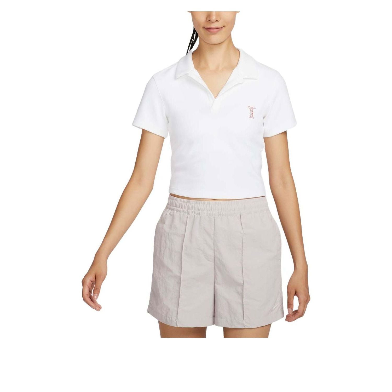 Поло тениска Nike Sportswear Cropped Polo Shirt Бяло | HJ6852-100, 0
