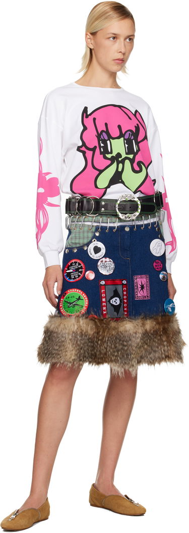 Тениска Chopova Lowena Chopova Lowena Bashful Oversized Graphic Jersey T-shirt Бяло | 2403, 3