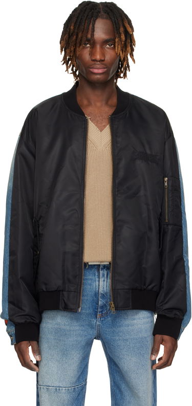 Яке бомбър Maison Margiela MM6 Maison Margiela Sports Denim Bomber Jacket Черно | SH0AM0044 MTN038, 0