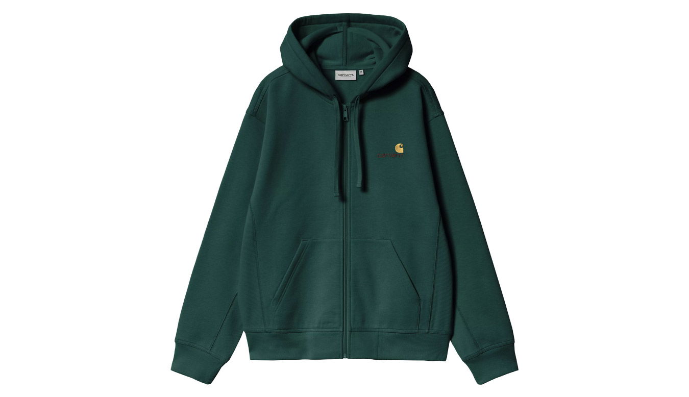 Суитчър Carhartt WIP Hooded American Script Jacket Зелено | I033063_05A_XX, 1