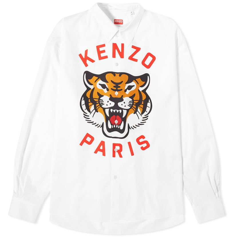 Риза KENZO Lucky Tiger Shirt Бяло | FE55CH4209P7-01