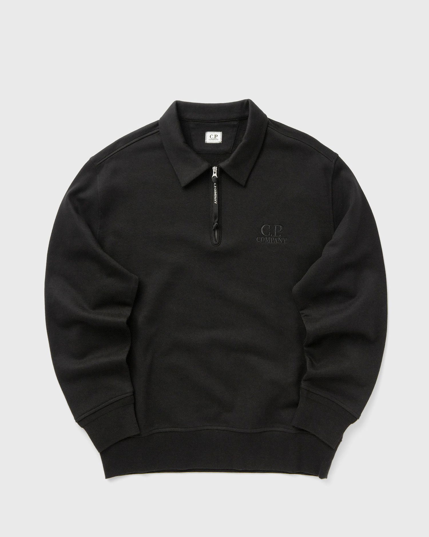 Суитчър C.P. Company Polo Collar Sweatshirt Черно | 19CMSS140A005086W-999, 0