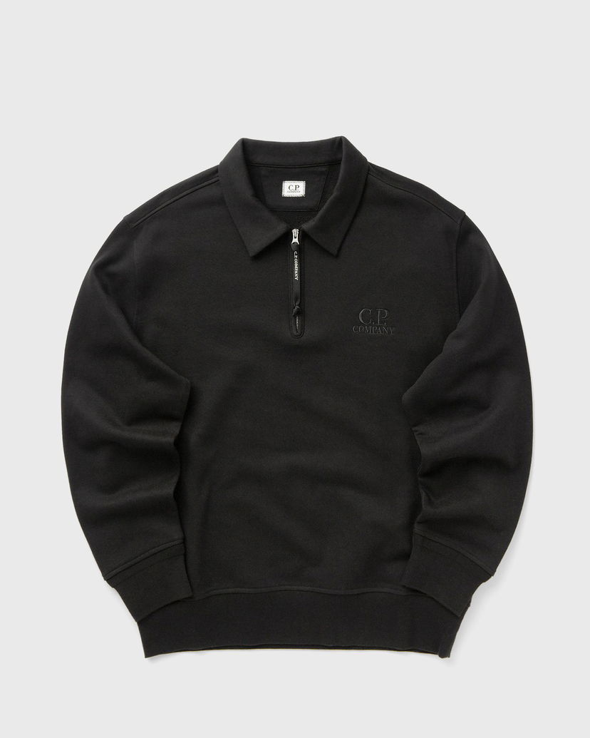 Суитчър C.P. Company Polo Collar Sweatshirt Черно | 19CMSS140A005086W-999