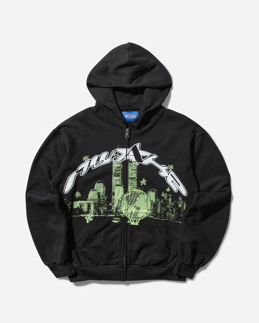 Суитчър Awake NY Skyline Zip Hoodie Черно | AWK-SU24-HD121 WASBL