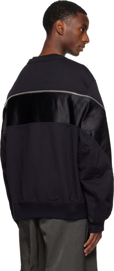 Суитчър Dries Van Noten Dries Van Noten Contrast-Panel Zippered Sweatshirt Черно | 252-021154-2611, 2