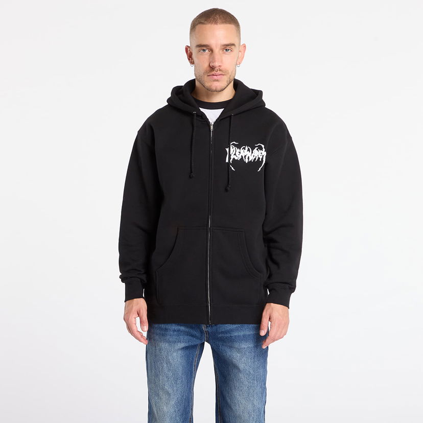 Суитчър Pleasures Pond Zip Hoodie Черно | P25F072-BLACK