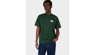 Тениска Irie Daily Oregano Dealer T-Shirt Зелено | 115D532-447, 3