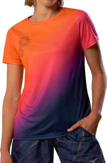 Тениска Mizuno Fireworks Print Athletic T-Shirt Hanabi Многоцветен | j2gac750-97, 0