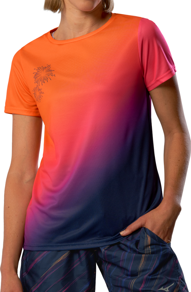 Fireworks Print Athletic T-Shirt Hanabi